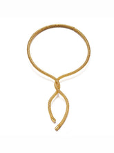 Cargar imagen en el visor de la galería, Collar choker nudo 21mm - Bronce baño oro 18k