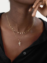 Cargar imagen en el visor de la galería, Collar cruces - Acero 316L baño oro 18k