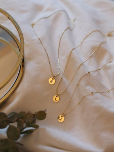 Cadena y colgante letra - Plata 925 baño oro 18k - Elige tu letra y cadena!