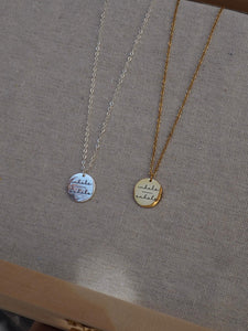 Collar Respirar - Acero plateado 316L baño plata rodiada