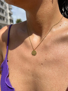 Collar Respirar - Acero dorado 316L baño oro 18k
