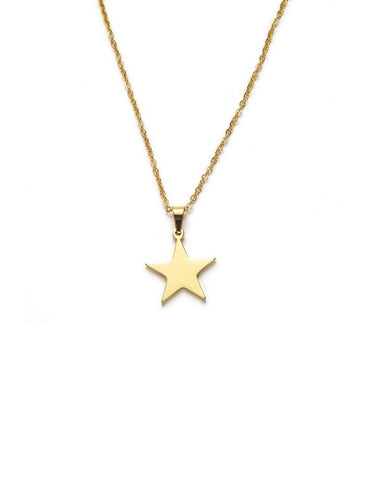 Collar Estrella - Acero dorado 304L baño oro 14k