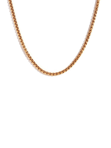 Cadena 36cm + 5cm - Acero dorado 316L baño oro 18k