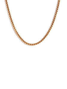 Cadena 36cm + 5cm - Acero dorado 316L baño oro 18k