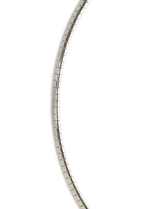 Collar semi rígido • Acero plateado 316L baño plata rodiada