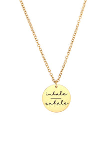 Collar Respirar - Acero dorado 316L baño oro 18k