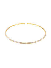 Cargar imagen en el visor de la galería, Collar Elisa circonitas • Acero dorado 316L baño oro 18k