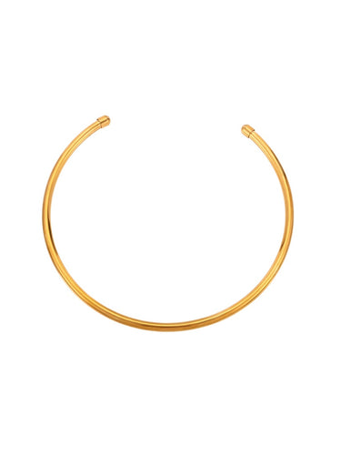 Choker rígido - Acero dorado316L baño oro 18K