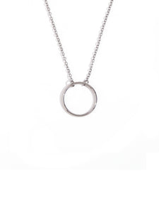 Collar GEOMETRIC 007 - Acero plateado 316L baño plata rodiada