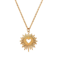 Collar Cor - Acero dorado 316L baño oro 18k