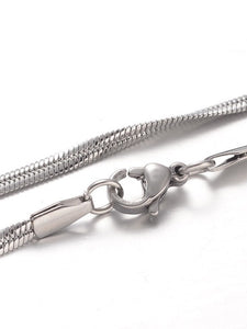 Collar mini magic (ancho 3mm) • Acero plateado 304L baño plata rodiada