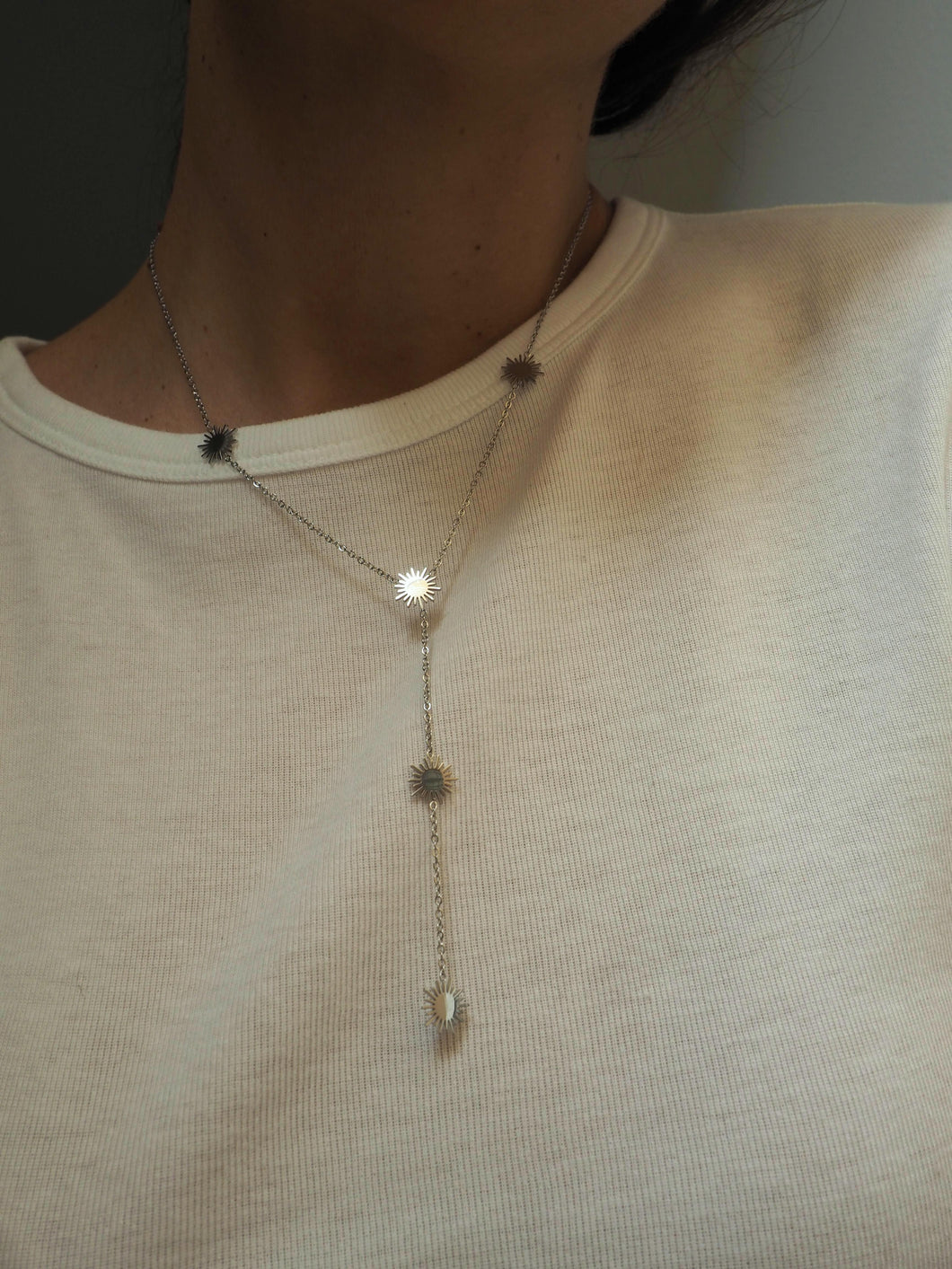 Collar Mariana - Acero plateado 304L baño plata rodiada