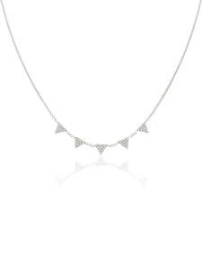 Collar triángulo circonitas - Plata de Ley 925