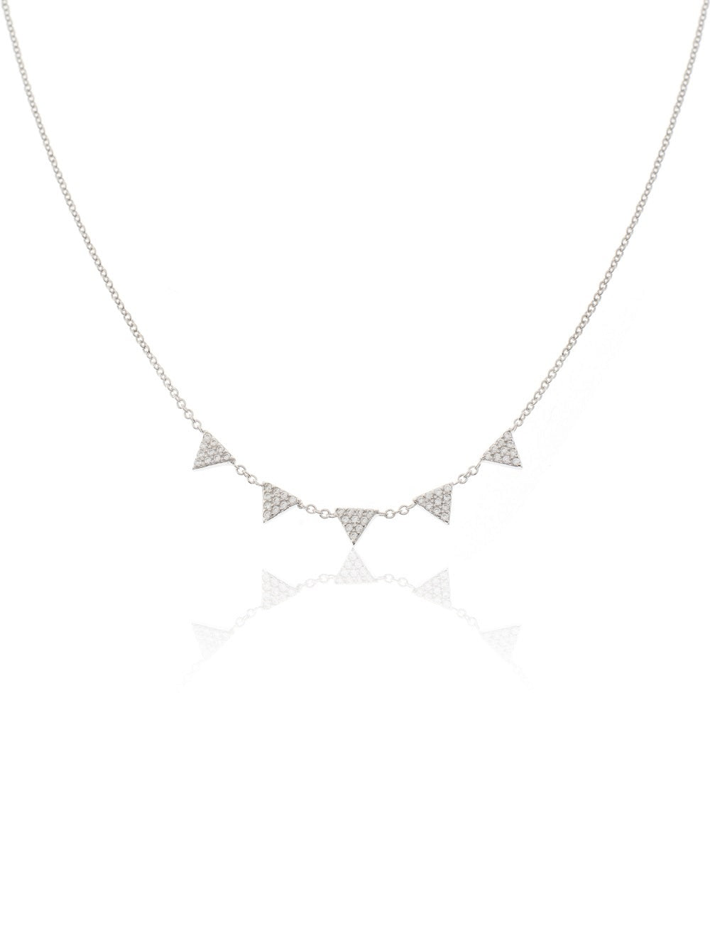 Collar triángulo circonitas - Plata de Ley 925