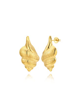 Cargar imagen en el visor de la galería, Pendientes Concha - Acero 316L baño oro 18k
