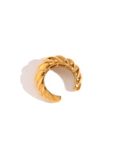 Cargar imagen en el visor de la galería, Pendiente ear cuff croissant - Acero 316L baño oro 18K