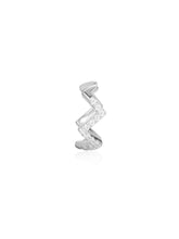 Cargar imagen en el visor de la galería, Pendiente ear cuff zig zag circonitas - Plata 925