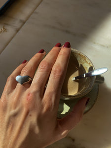 Anillo Cuore -  Acero plateado 316L baño plata rodiada - Tallas de 12, 14 y 16
