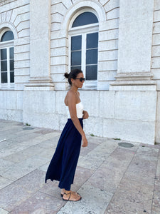 Falda plisada azul marino - Talla única