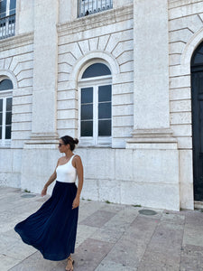 Falda plisada azul marino - Talla única