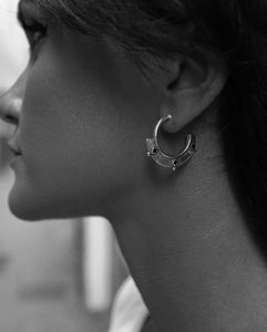 Pendientes aros TETUÁN - Plata vieja