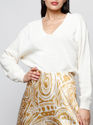 Jersey escote pico 100% algodón