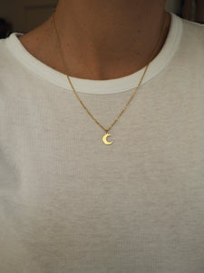 Collar Luna - Acero dorado 316L baño oro 18k