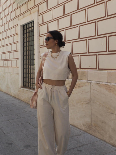 Pantalón 30% lino 70% algodón ·  Talla M/L