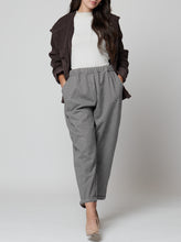 Cargar imagen en el visor de la galería, Pantalón traje jaspeado gris