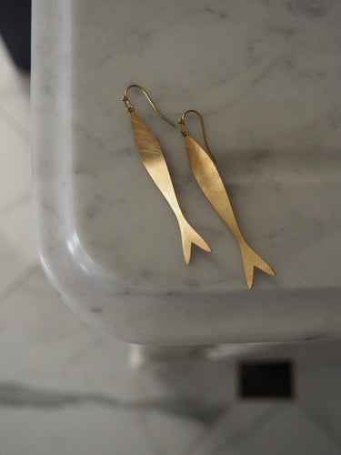 Pendientes Cascais · Acero dorado 316L baño oro 18k