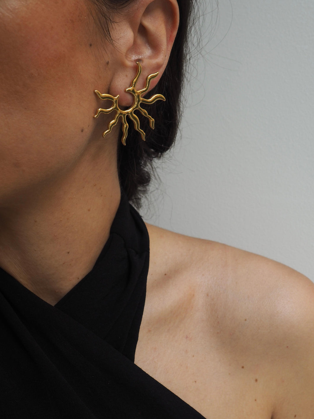 Pendientes Soleil - Acero dorado 316L baño oro 18k