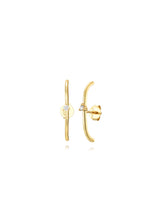 Cargar imagen en el visor de la galería, Pendiente Miglena - Plata 925 baño oro 18k - par 29€ unidad 15€