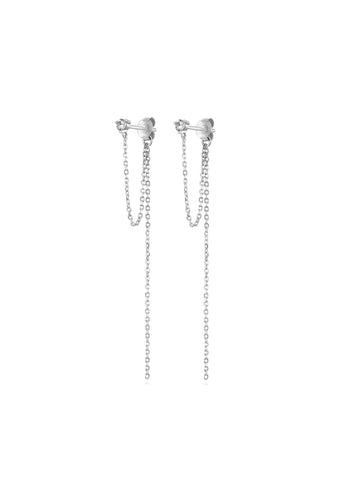 Pendiente cadena circonita - Plata 925 - par 25€ unidad 13€