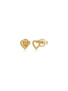 Pendiente corazón - Plata 925 baño oro 18K - 19€ par 10€ unidad