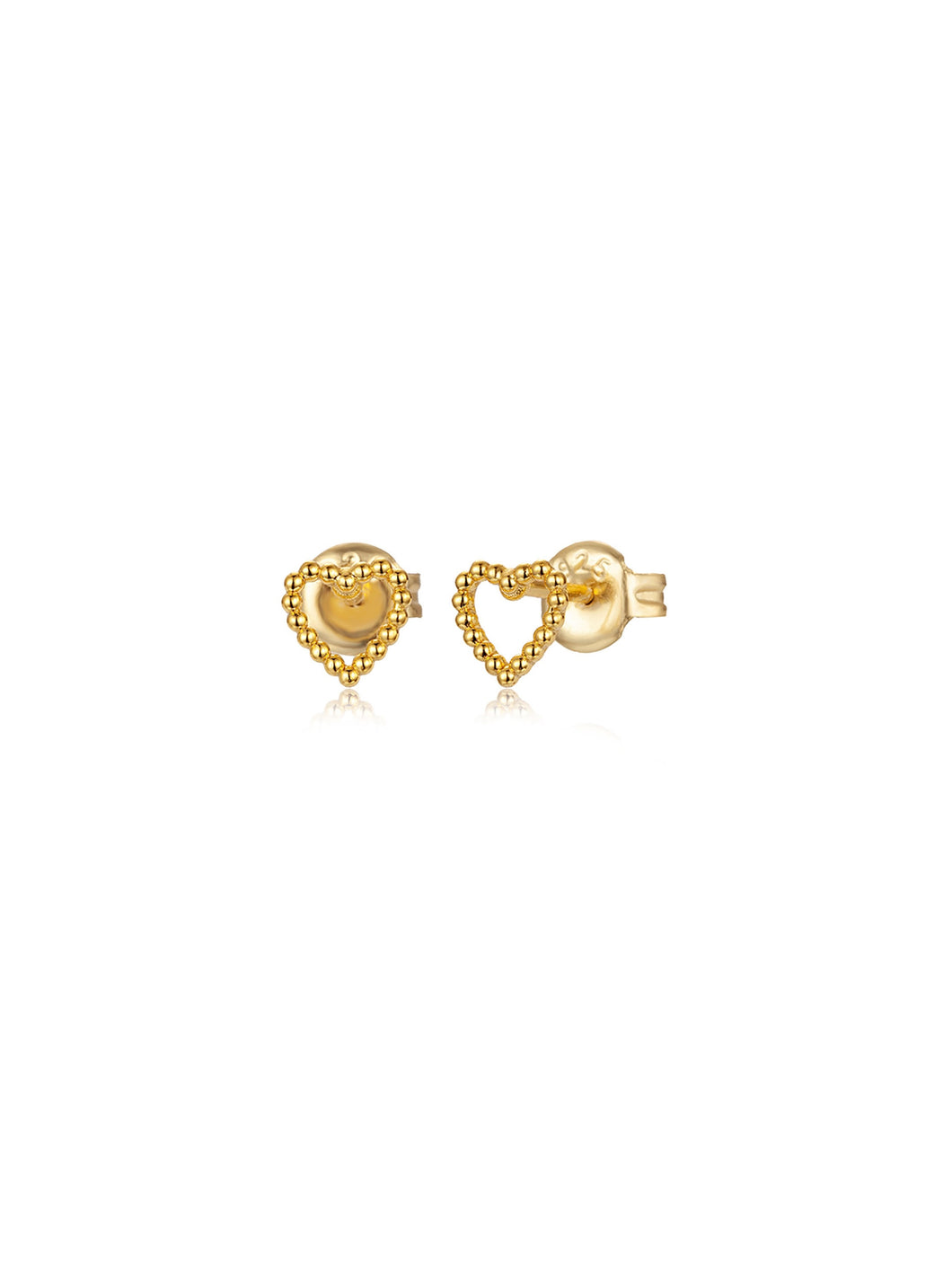 Pendiente corazón - Plata 925 baño oro 18K - 19€ par 10€ unidad