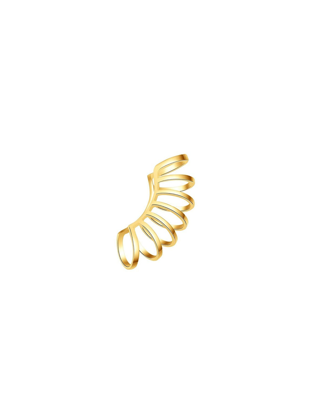 Pendiente ear cuff aros - Plata 925 baño oro 18k