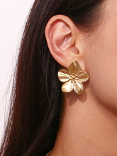 Cargar imagen en el visor de la galería, Pendientes flor - Acero dorado 316L baño oro 18K