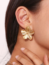 Cargar imagen en el visor de la galería, Pendientes flor - Acero dorado 316L baño oro 18K