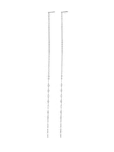 Cargar imagen en el visor de la galería, Pendiente cadena 10cm · Acero plateado 316L baño plata rodiada · par 22€ unidad 11,50€