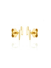 Cargar imagen en el visor de la galería, Pendientes rayo - plata baño oro 18K - par 19€ unidad 10€