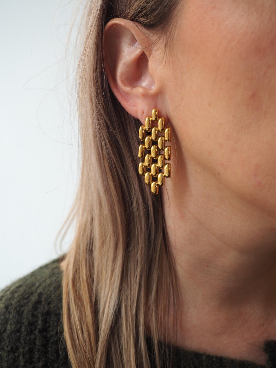 Pendientes Casilda - Acero dorado 316L baño oro 18k