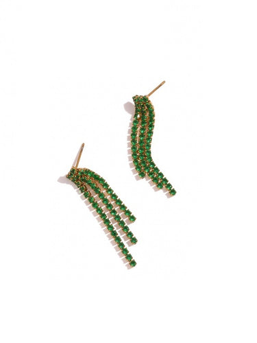 Pendientes Iria - acero dorado baño oro 18k
