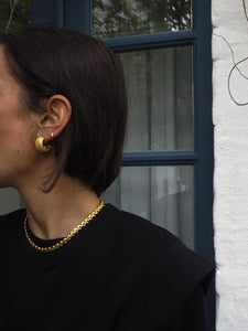 Pendientes aros Catalina - Acero dorado 316L baño oro 18k