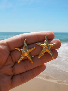 Pendientes Carcavelos · latón baño oro 18k