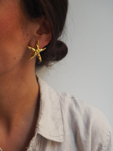 Pendientes Carcavelos · latón baño oro 18k