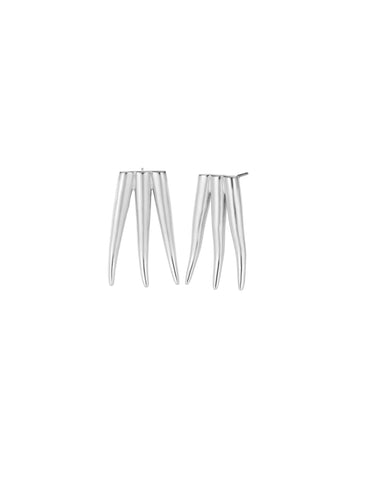 Pendientes Laura - Acero plateado 316L baño plata rodiada
