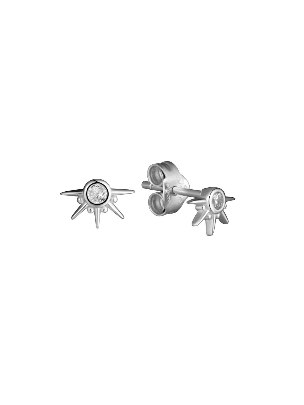 Pendiente sol circonita - Plata 925 - 19€ par 10€ ud