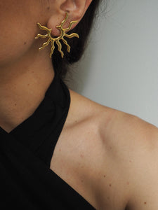 Pendientes Soleil - Acero dorado 316L baño oro 18k