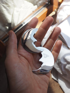 Pendientes Luna - Acero plateado 316L baño plata rodiada - Edición limitada