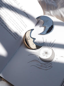Pendientes Luna - Acero plateado 316L baño plata rodiada - Edición limitada